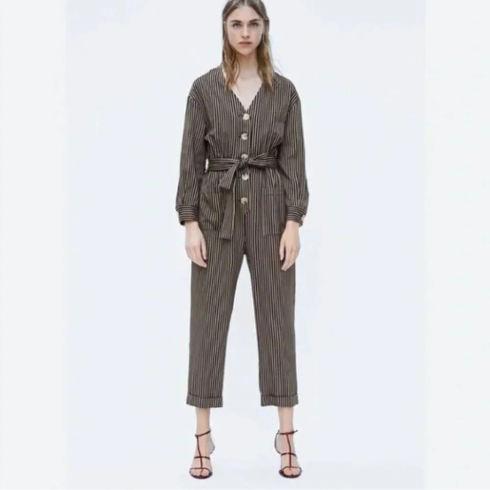 Zara‎ Women's Long-Sleeved Jumpsuit